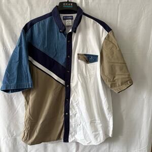 Vintage 90s Alamosa Western Short Sleeve Button Down Shirt XL